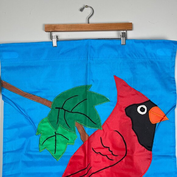 NCE 1994 Vintage NWT Big Cardinal Sitting on Branch Decorative Garden Flag - Picture 2 of 5